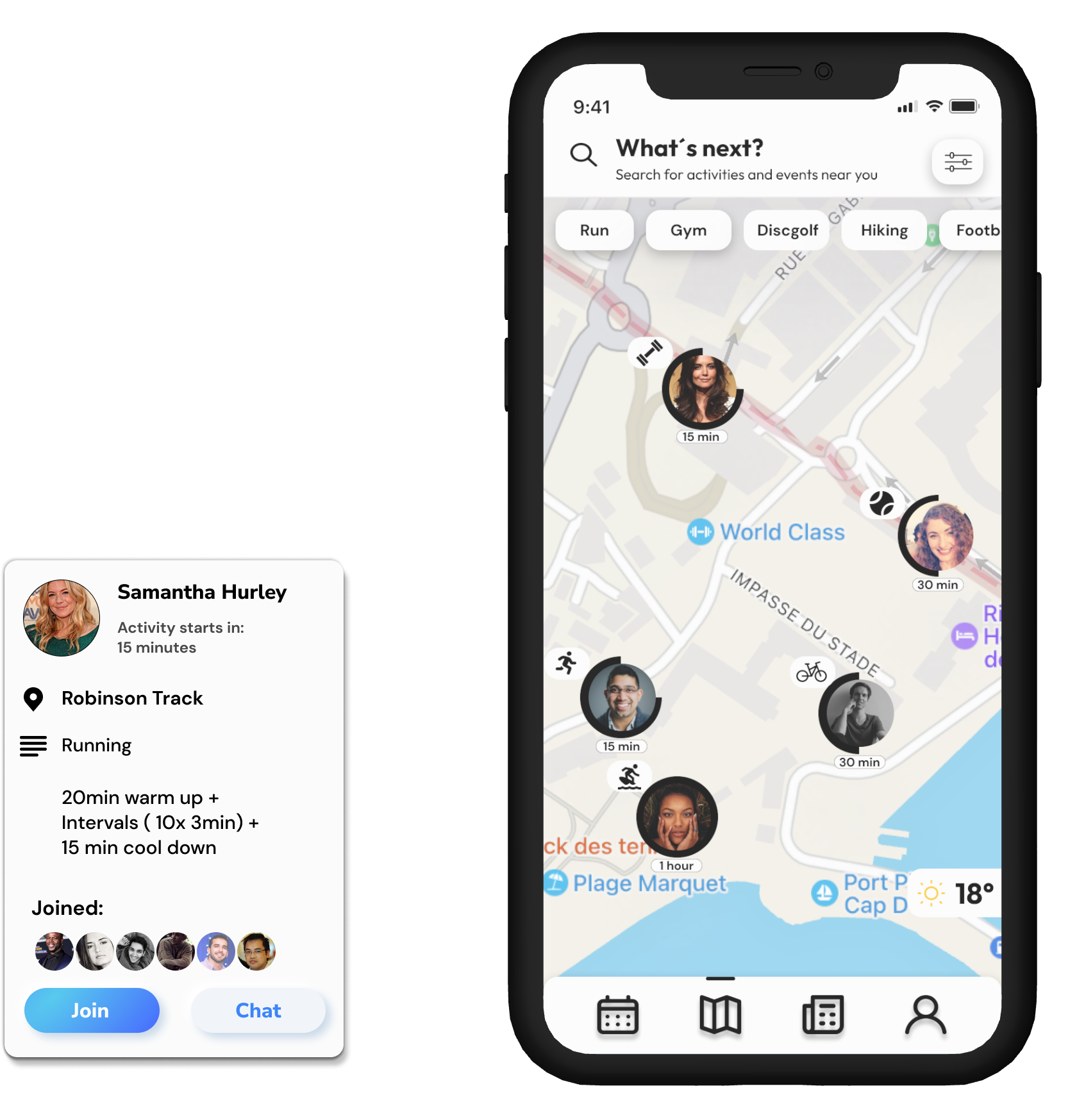 Map view of ForgoApp
