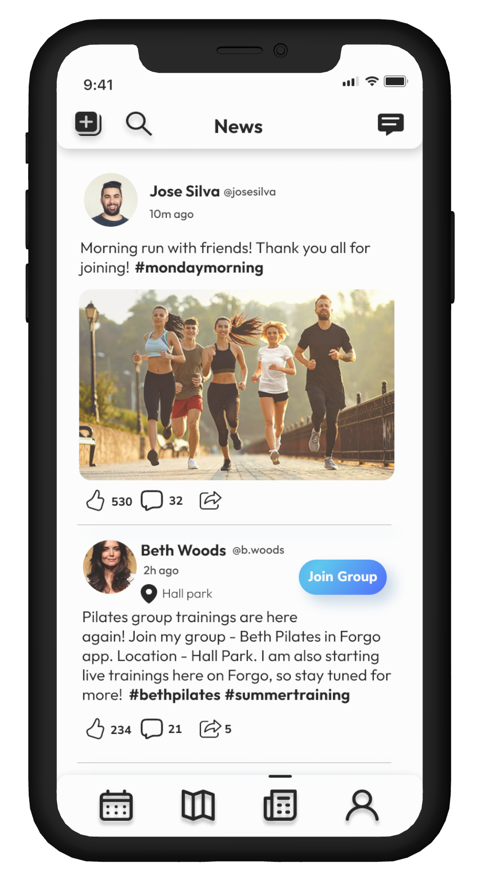 News view of ForgoApp